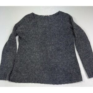 Gap Sweater Womens Sz M Gray Knit Casual Long Sleeve Scoop Neck Pullover Alpaca